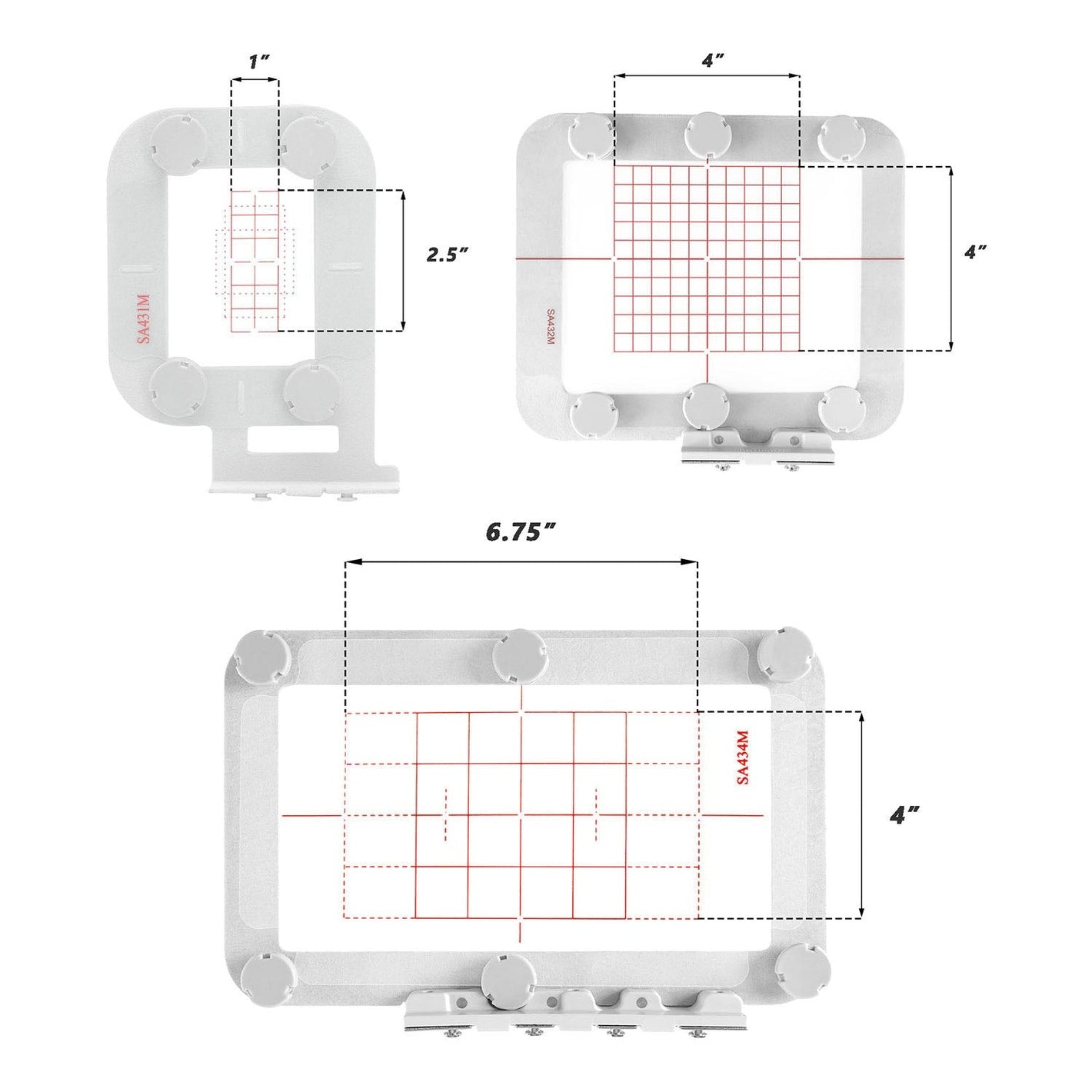 Magnetic Hoop Set for Brother SE600 PE550D SE700 PE535 SE400 PE525 PE540D PE500 SE625 SE425 Innovis, Metal Magnet Embroidery Machine Sash Frames