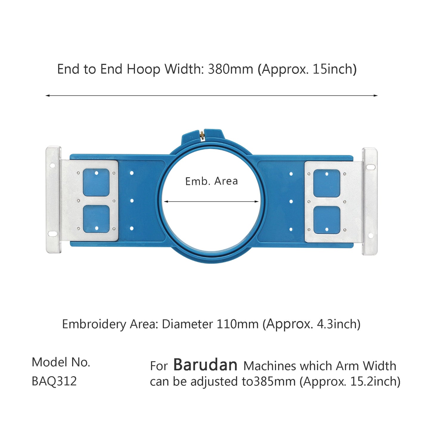 Sew Tech Embroidery Hoop 120mm | 4.7" Round for Barudan