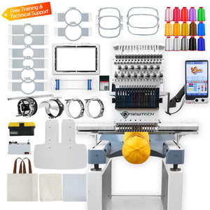 SEWTECH ST-1501 Commercial Embroidery Machine, 15 Needles, 600×400mm (23.6×15.7 in)