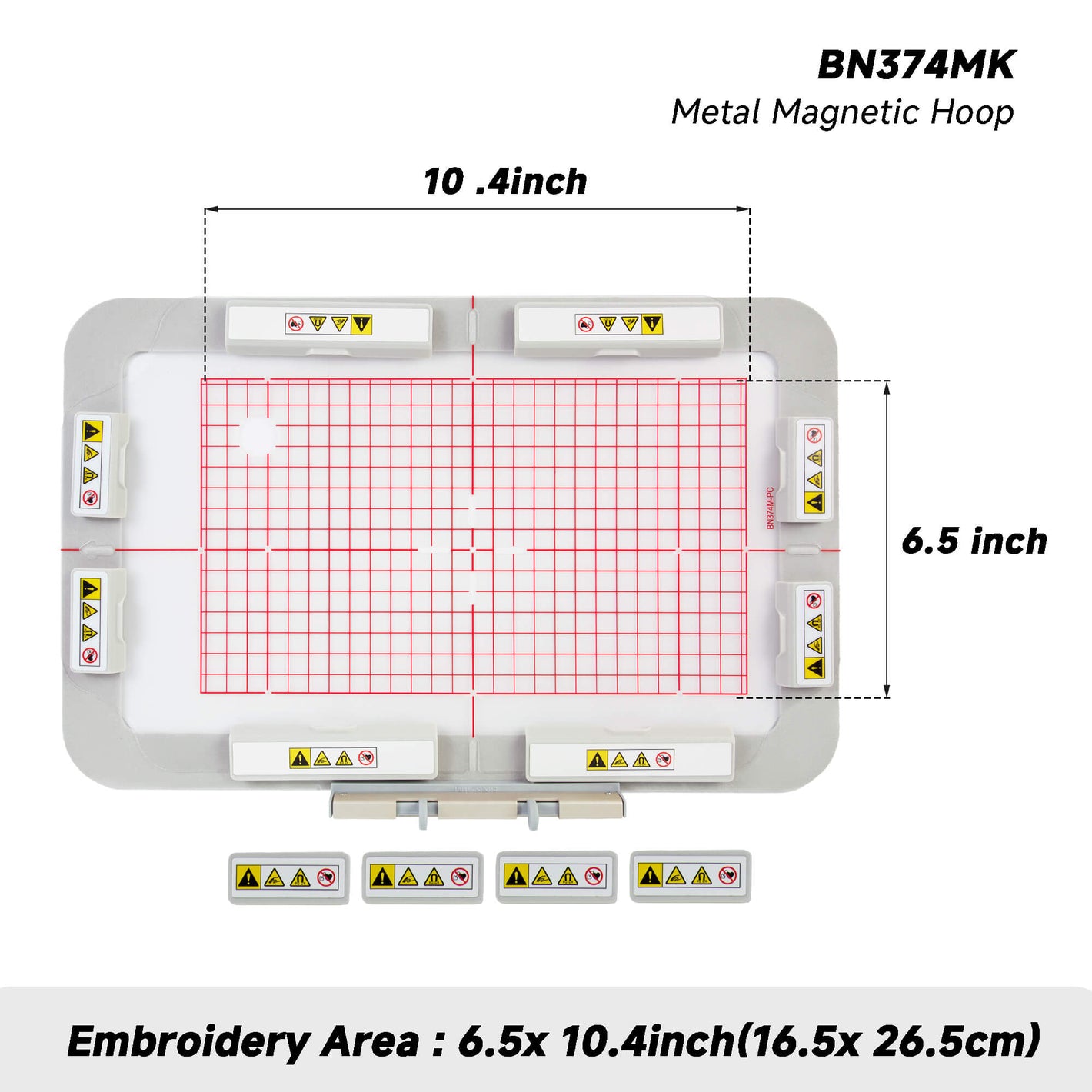 165 x 265 mm Magnetic Embroidery Hoop (Long-bar Magnets) for Bernina 990 880 830 790 720 700 500 etc Machine