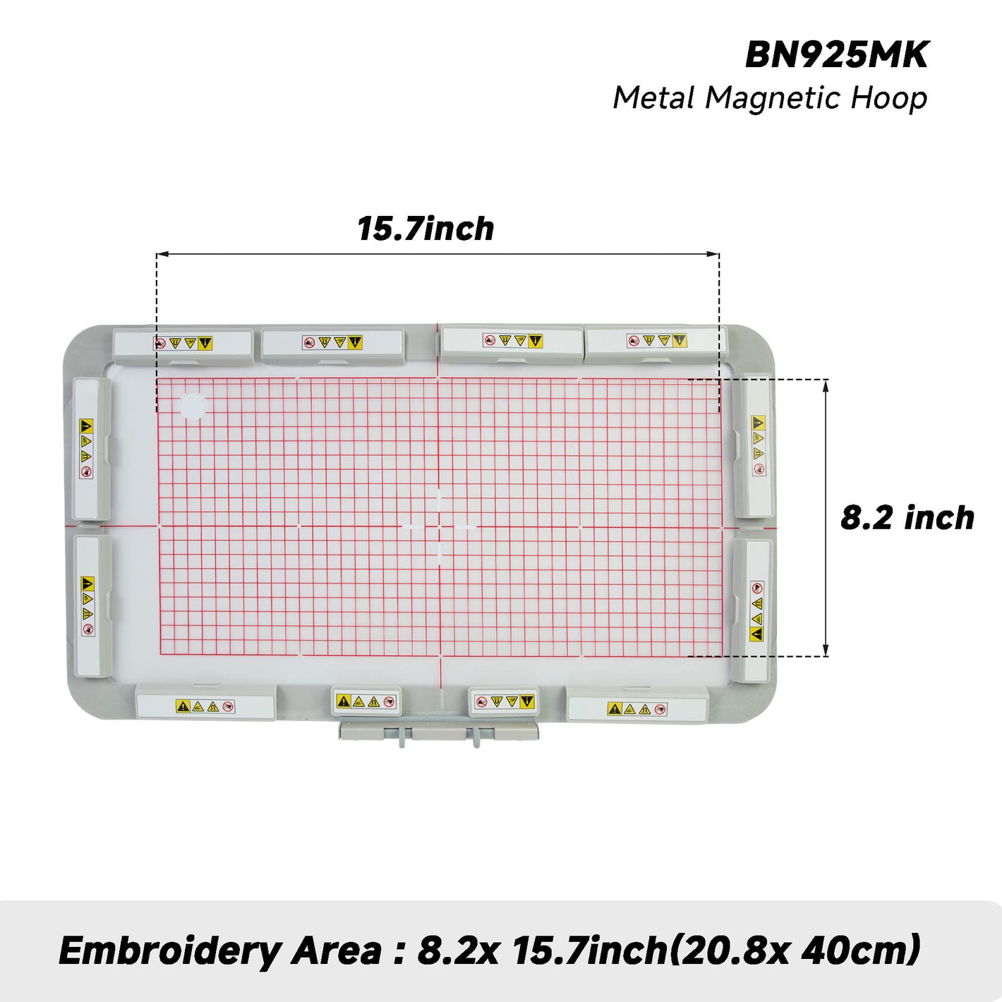 Super Large  208x400 mm Magnetic Embroidery Hoop (Long-bar Magnets) for Bernina 990 880 830 790 720 700 PRO  etc Machine