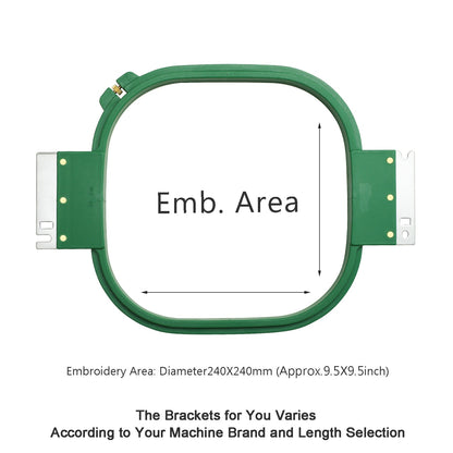 MaggieFrame Tubular Embroidery Hoop 240mm | 9.5" Square for Melco