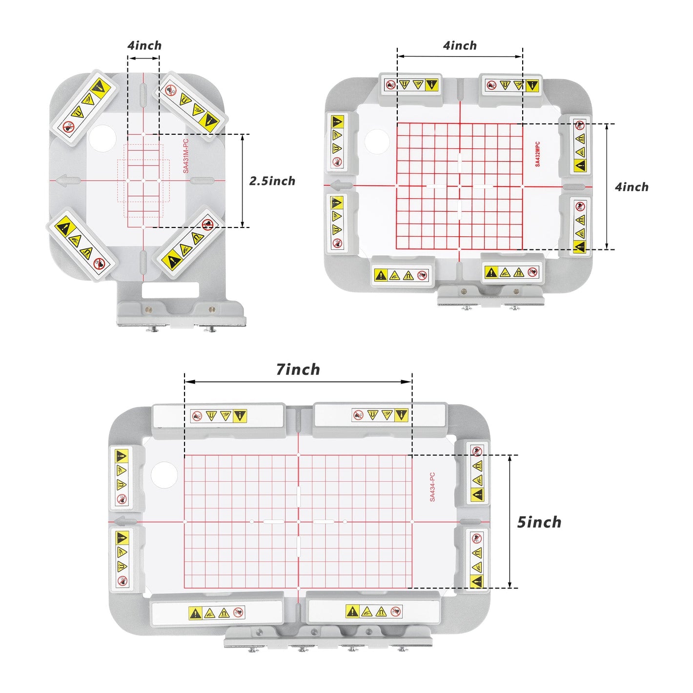 Magnetic Embroidery Hoop for Brother SE600 SE625 SE700 LB5000 NS1750D PE535 PE550D PE545 etc