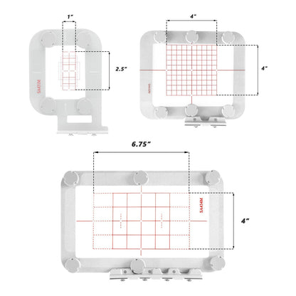 Magnetic Hoop Set for Brother SE600 PE550D SE700 PE535 SE400 PE525 PE540D PE500 SE625 SE425 Innovis, Metal Magnet Embroidery Machine Sash Frames