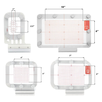 Magnetic Hoop Set for Babylock Accord, Aerial, Altair, Arial, Aventura, Destiny 2, Flourish, Flourish 2, Flare, Solaris, etc. Metal Magnet Embroidery Machine Sash Frames
