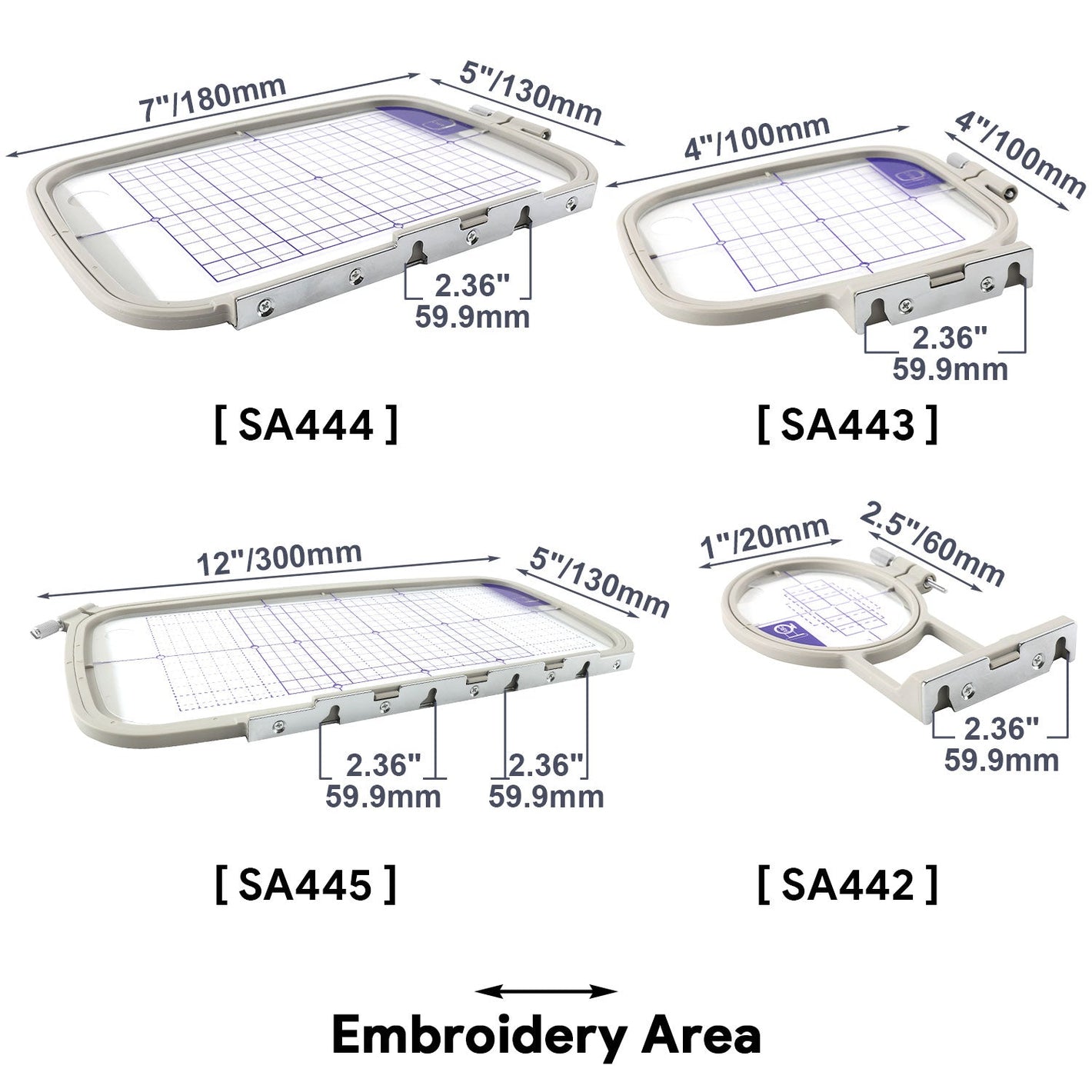 Embroidery Hoop For Baby Lock Ellure Esante & Brother PE700 NV700 PC6500 NS1150E