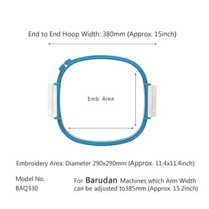 Sew Tech Embroidery Hoop 300mm | 11.8" Square for Barudan