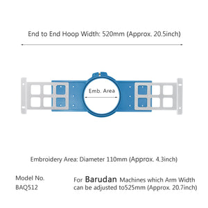 Sew Tech Embroidery Hoop 120mm | 4.7" Round for Barudan