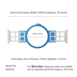 Sew Tech Embroidery Hoop 180mm | 7.1" Round for Barudan