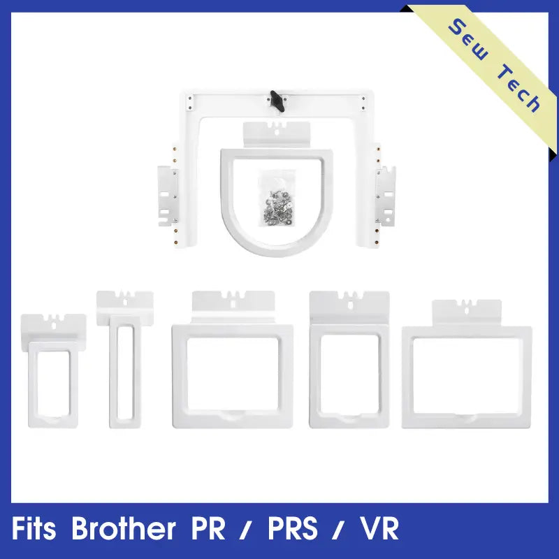 Sew Tech 6in1 Magnetic Embroidery Hoop Set – Fast Magna Hoop Frames Fits Brother PR / PRS / VR