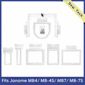 SEWTECH 6in1 Magnetic Embroidery Hoop Set – Fast Magna Hoop Fits Janome MB4/ MB-4S/ MB7/ MB-7S