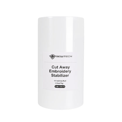 Cut Away Embroidery Stabilizer Backing |Prevents Stretch & Distortion for T-Shirts, Polos, Sweatshirts – 12"x50yd roll/ 10"x50yd roll