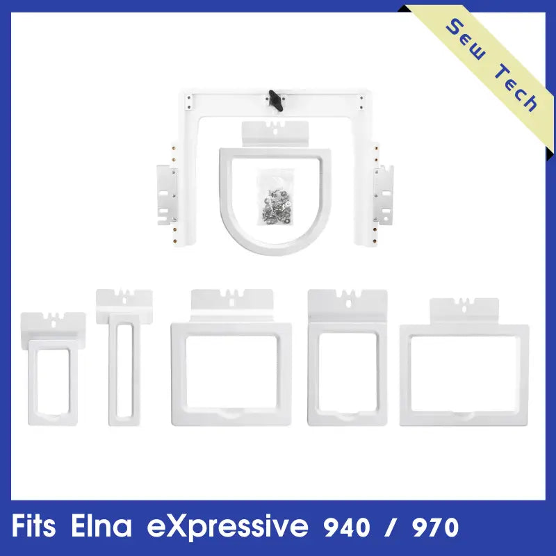 Sew Tech 6in1 Magnetic Embroidery Hoop Set – Fast Magna Hoop Fits Elna eXpressive 940 970