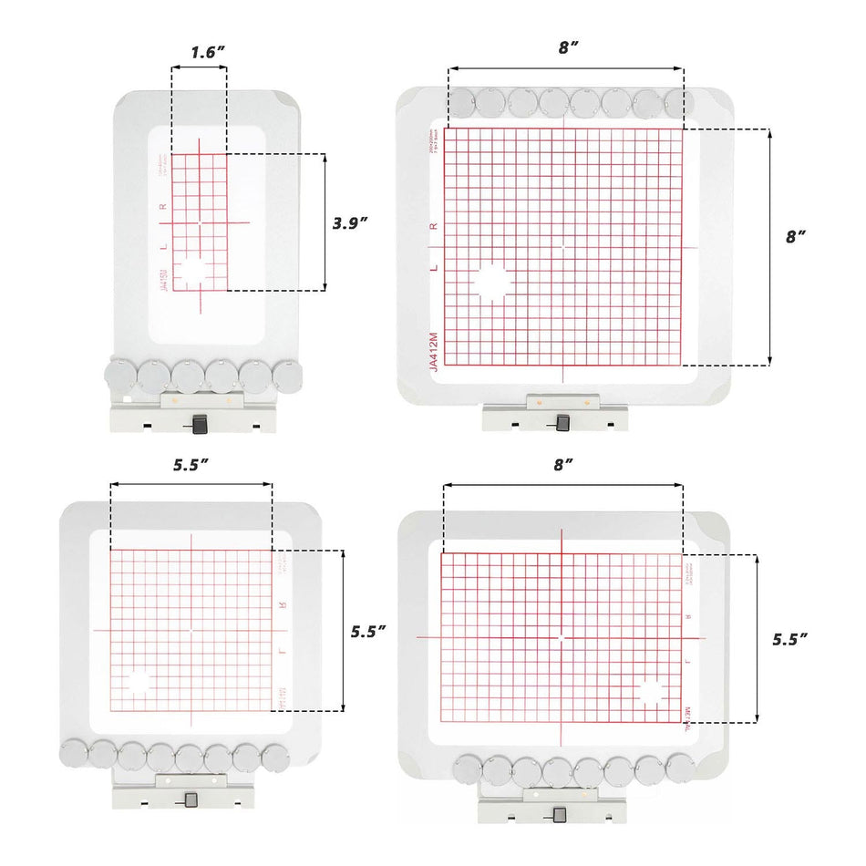 Magnetic Hoop for Janome MC 500E 400E 550E Memory Craft Elna Expressive 830 830L, Metal Magnet Embroidery Machine Sash Frame