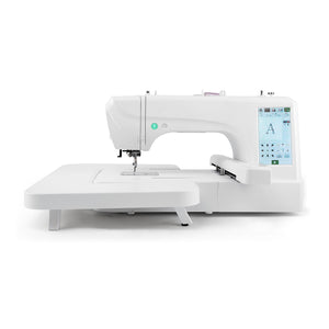 Macchina da ricamo Maxstitch Middle: telaio computerizzato da 7,9" x 11", touchscreen da 7", caricamento USB, infilatura automatica
