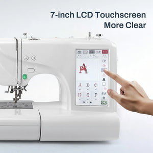 Maxstitch Mini macchina da ricamo per uso domestico con touchscreen - Kit di avviamento incluso, area di ricamo 4"x9,25", USB