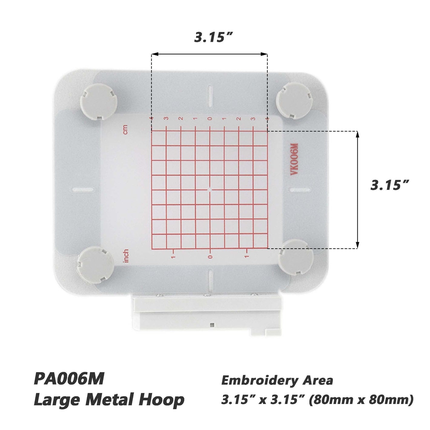 Magnetic Hoop for Pfaff Singer em 9305 Creative Sensation Vision Pro II 4.5 4.0 3.0 2.0 1.5 Performance | Metal Magnet Embroidery Machine Sash Frame | 3.15x3.15"