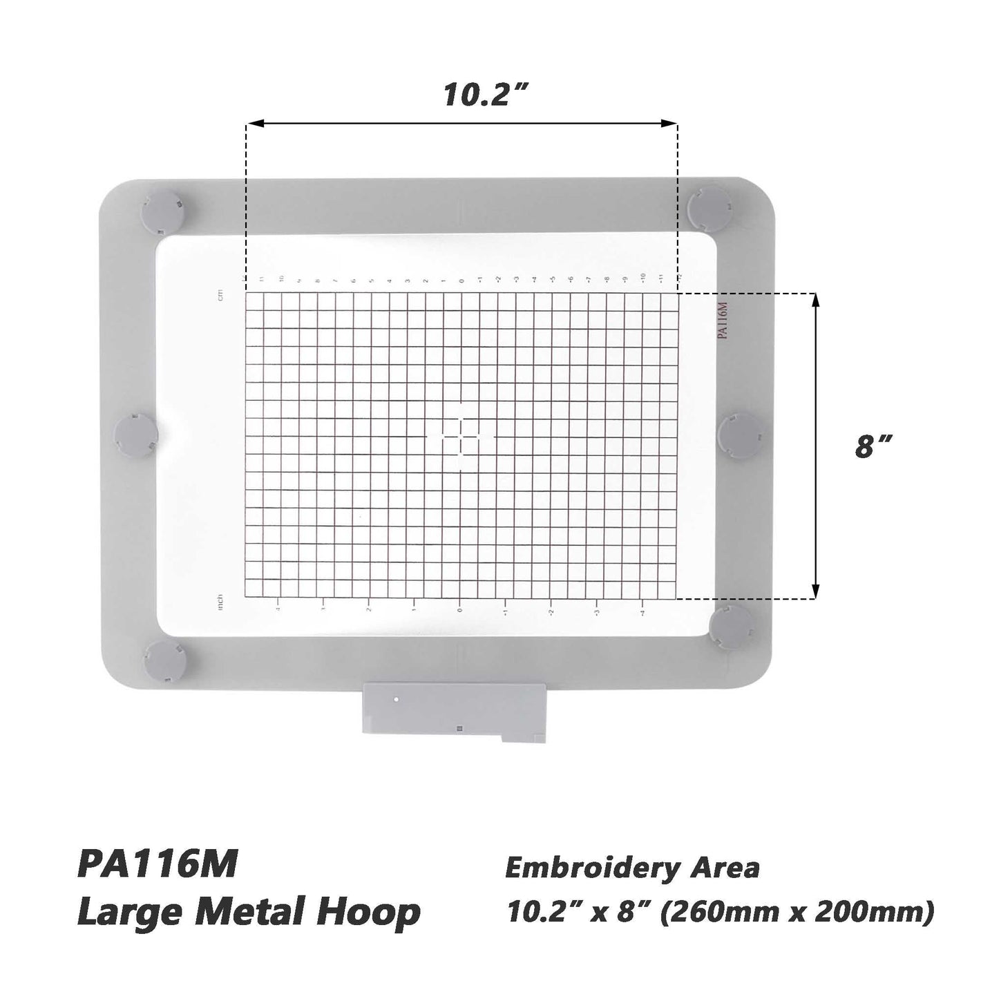 Magnetic Hoop for Husqvarna Viking Designer Epic, Diamond, Ruby, SAPPHIRE, SE, TOPAZ | Metal Magnet Embroidery Machine Sash Frame | 10.2x8"