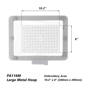 Magnetic Hoop for Husqvarna Viking Designer Epic, Diamond, Ruby, SAPPHIRE, SE, TOPAZ | Metal Magnet Embroidery Machine Sash Frame | 10.2x8"