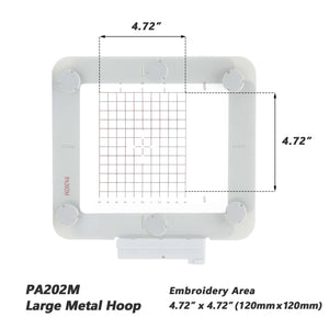 Magnetic Hoop for Husqvarna Viking Designer | Metal Magnet Embroidery Machine Sash Frame | 4.7x4.7"