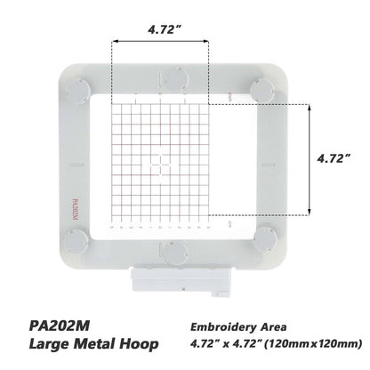 Magnetic Hoop for Husqvarna Viking Designer | Metal Magnet Embroidery Machine Sash Frame | 4.7x4.7"