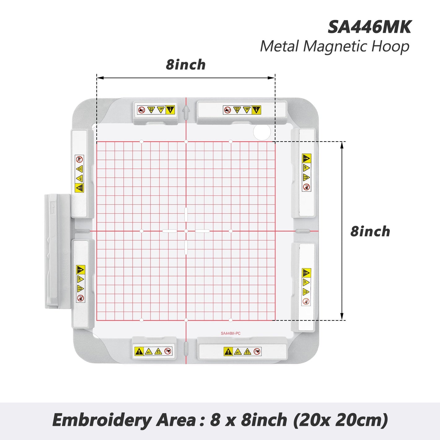 Magnetic Embroidery Hoop for Brother Quattro 6000D 6700D XE1 XJ1 etc. Innovis BabyLock Embroidery Machine