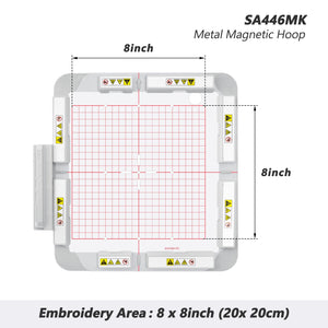 Magnetic Embroidery Hoop for Brother Quattro 6000D 6700D XE1 XJ1 etc. Innovis BabyLock Embroidery Machine