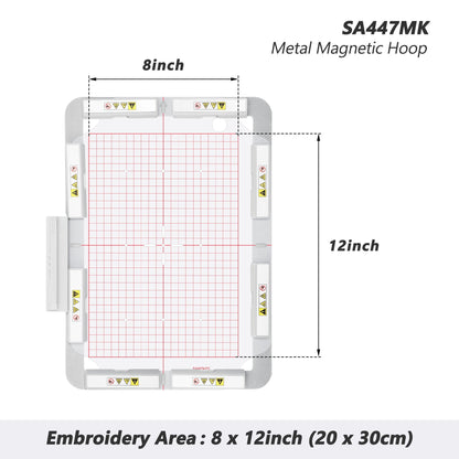 Magnetic Embroidery Hoop for Brother Innov-ís XP Stellaire Innov-ís XJ Quattro 6700D VE2200 VM6200D Essence etc