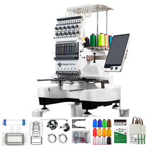 SEWTECH ST-1201 Commercial Embroidery Machine, 12 Needles, 360x200mm(14.2×7.9 in)