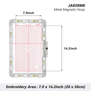 Sew Tech Magnetic Embroidery Hoop for Janome MC400E MC450E MC500E MC550E | JA839MK - 7.9x14.2