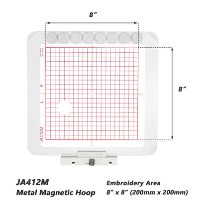 Sew Tech Magnetic Hoop for Janome Memory Craft 400E 450E 500E 550E | Round Magnet Blocks