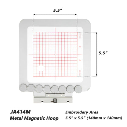 Sew Tech Magnetic Hoop for Janome Memory Craft 400E 450E 500E 550E | Round Magnet Blocks