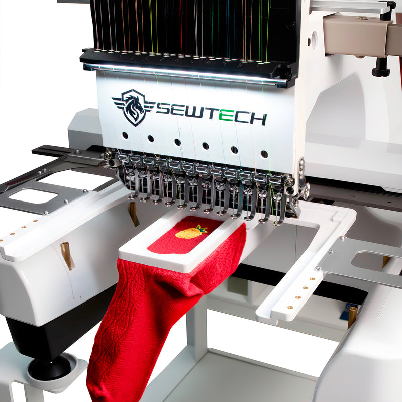 SEWTECH 4-in-1 Magnetic Hoop Set for Brother PR / PRS / VR – Small Logo Pocket & Sock Embroidery Frames