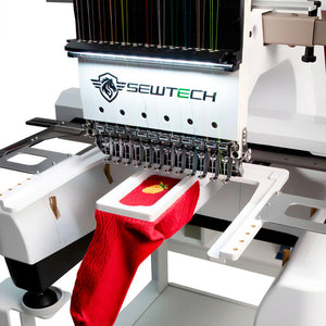 SEWTECH 4-in-1 Magnetic Hoop Set for BAI – Small Logo Pocket & Sock Embroidery Frames