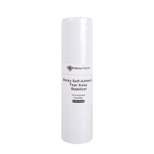 Sticky Self Adhesive Tear Away Embroidery Stabilizer Backing | Friendly Material for Towels, Cuffs, Collars, Socks, Doll Clothes | Peel & Stick, Clean Tear - 12"x 10yd / 12"x 15yd
