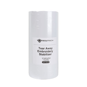 Tear Away Embroidery Stabilizer Backing | Friendly Material for Hats, Denim, Canvas - Clean Tear, Low Residue -10"x 50yd / 12"x 50yd
