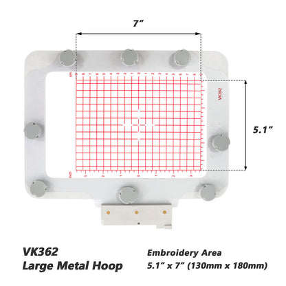 Magnetic Hoop for PFAFF creative | Metal Magnet Embroidery Machine Sash Frame | 5.1x7"