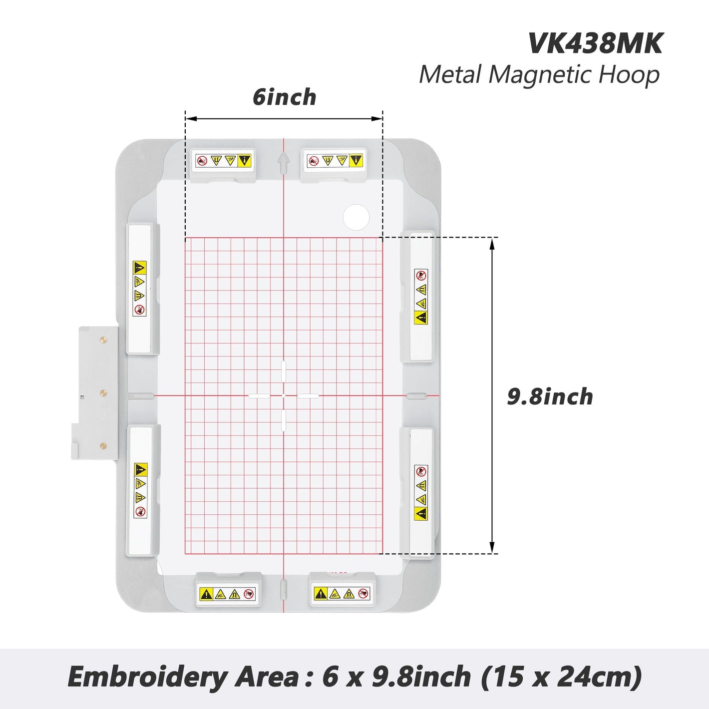 Magnetic Embroidery Hoop for Husqvarna Viking Ruby Royale Topaz etc. Pfaff Creative Icon Embroidery Machine