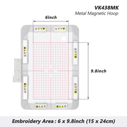 Magnetic Embroidery Hoop for Husqvarna Viking Ruby Royale Topaz etc. Pfaff Creative Icon Embroidery Machine