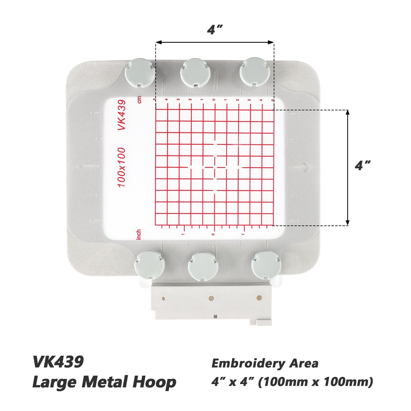 Magnetic Hoop for Pfaff Creative Sensation Vision Ambition | Metal Magnet Embroidery Machine Sash Frame | 4x4"