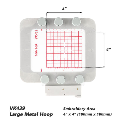 Magnetic Hoop for Pfaff Creative Sensation Vision Ambition | Metal Magnet Embroidery Machine Sash Frame | 4x4"