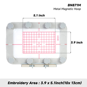 145x255mm 100x130mm Magnetic Embroidery Hoop (Round Magnets) for Bernina 990 880 830 790 590 580 535 500 Embroidery Machine