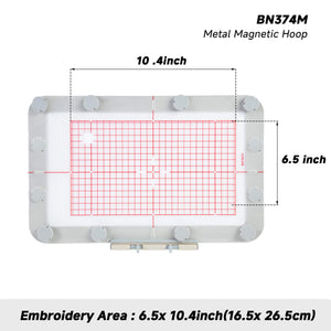 165 x 265 mm Magnetic Embroidery Hoop (Round Magnets) for Bernina 990 880 830 790 720 700 500 etc Machine
