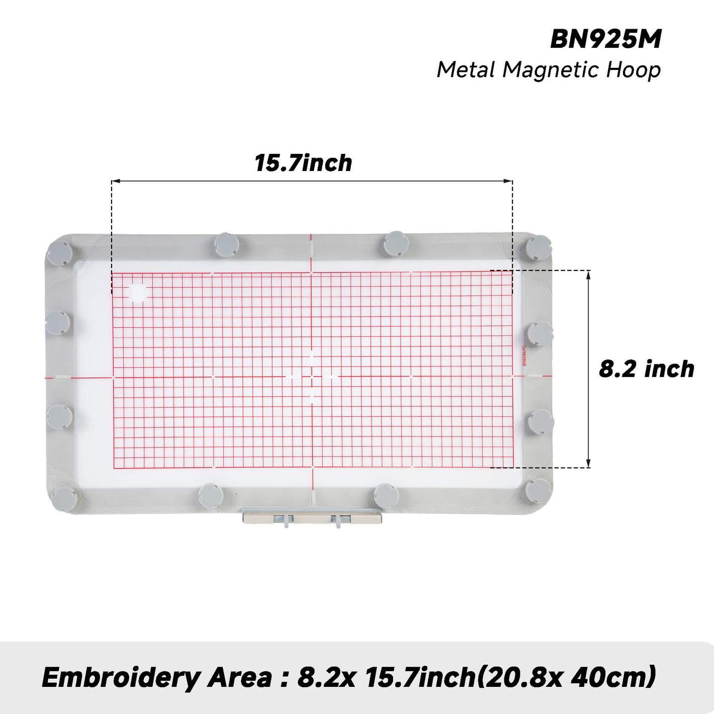 Super Large  208x400 mm Magnetic Embroidery Hoop (Round Magnets) for Bernina 990 880 830 790 720 700 PRO etc Machine