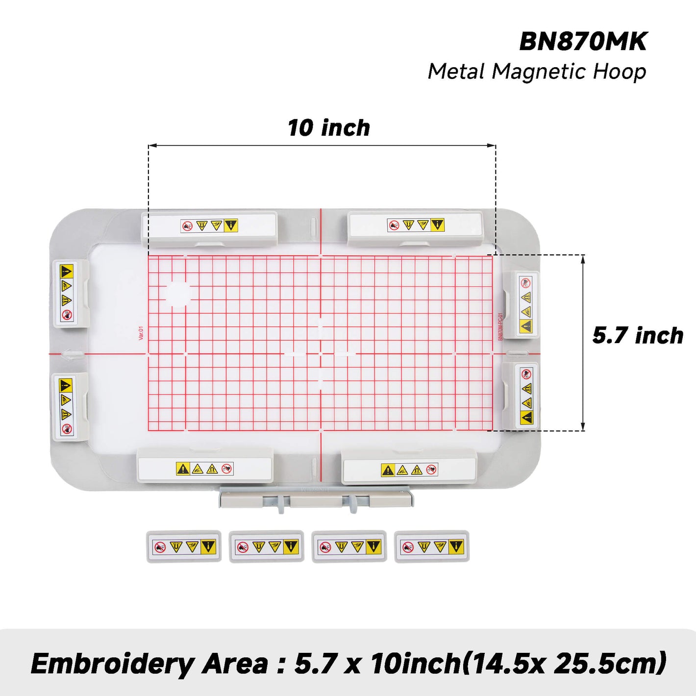 145x255mm 100x130mm Magnetic Embroidery Hoop (Long-bar Magnets) for Bernina 990 880 830 790 590 580 535 500 Machine