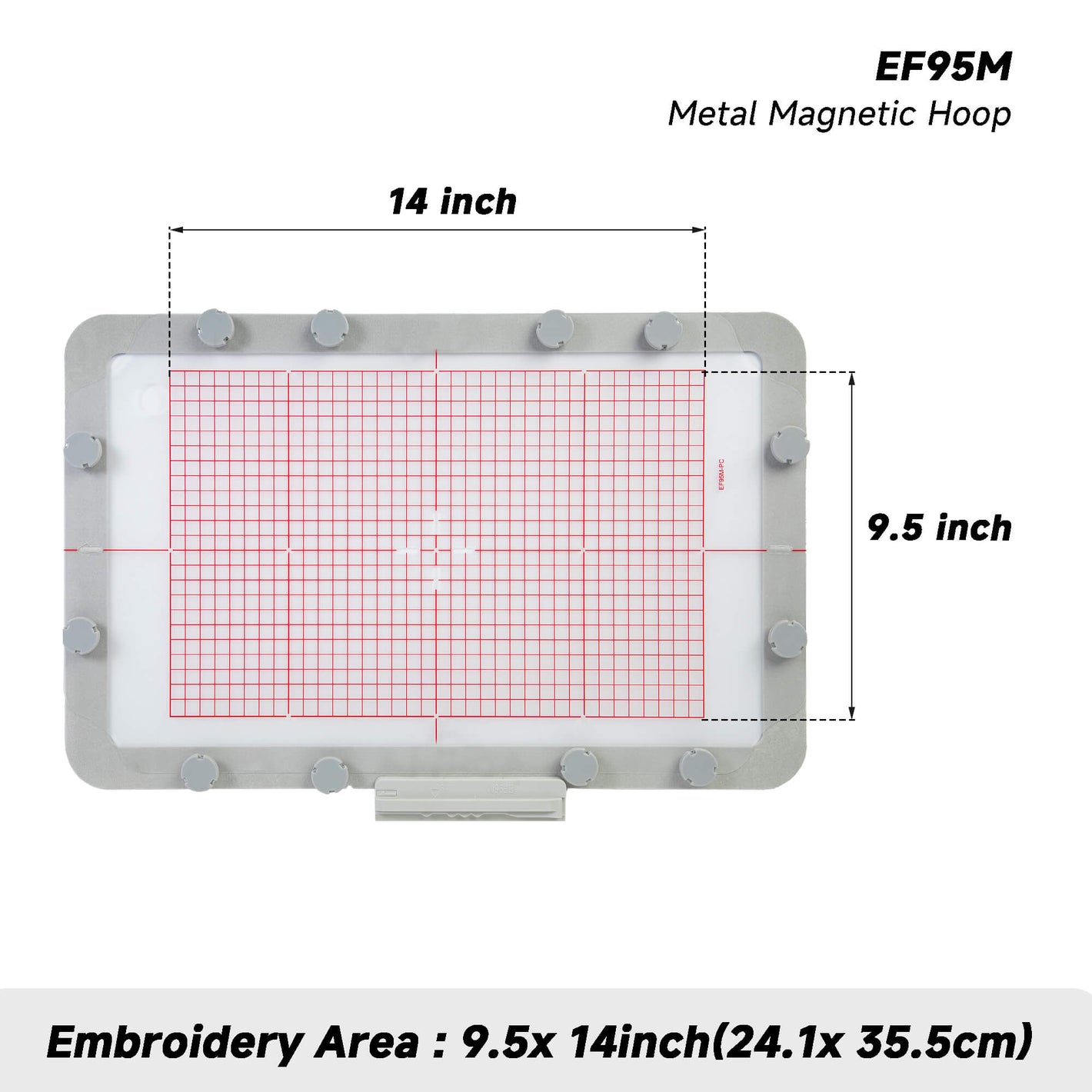 Large Metal Magnetic Embroidery Hoop for Brother CX1E XE1/XE2 XJ1/XJ2 etc Embroidery Machine